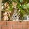 Glitzhome® 9.5" White Distressed Wood Birdhouse with Leaves